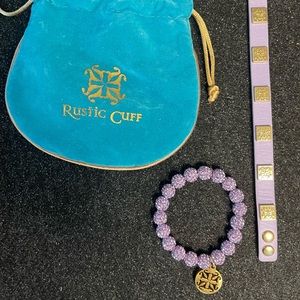 Rustic cuff bracelet set